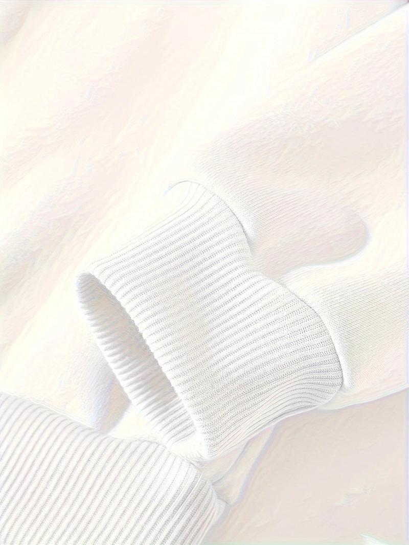 Product Introduction of 【2025】Girl's " Sassy Little Soul" Letter Print Drop Shoulder Sweatshirt, Fashion Crew Neck Long Sleeve Pullover,  Girls Clothing, Plz Purchase A Size Up, Clothes for Women, Balkan, Kawaii Clothing, Cute Winter Outfits, Sweatshirts for Women 8