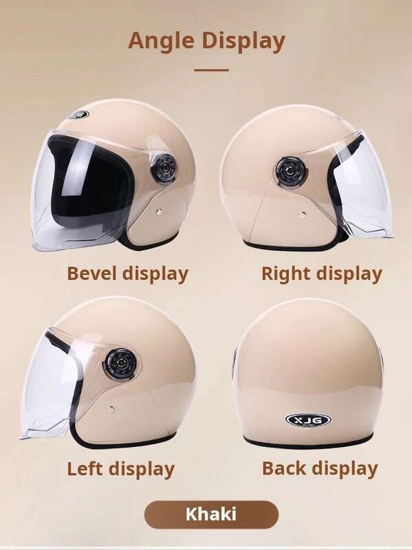 Product Introduction of men's women's electric vehicle helmets, rain and fog proof, four seasons general motorcycle helmets 5