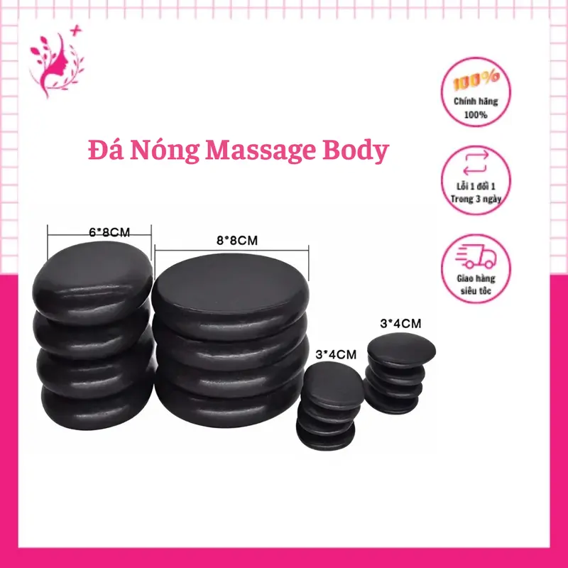 Đá Nóng Dùng Trong Massage - Giúp Thư Giãn Cơ Thể, Đá Nóng Massage Dưỡng Sinh Đả Thông Kinh Lạc 0