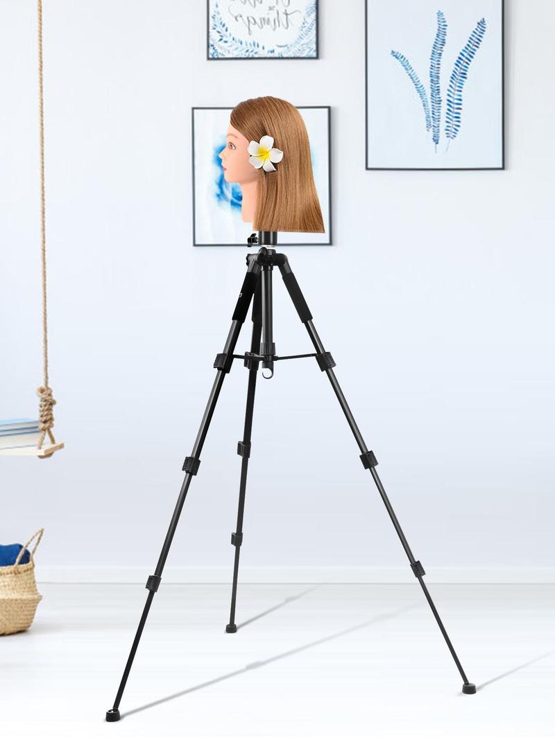 Product Introduction of Wig Stand Tripod, Adjustable Mannequin Head Stand with Hook, Professional Manikin Head Tripod, Hair Extension & Wigs Accessories 4