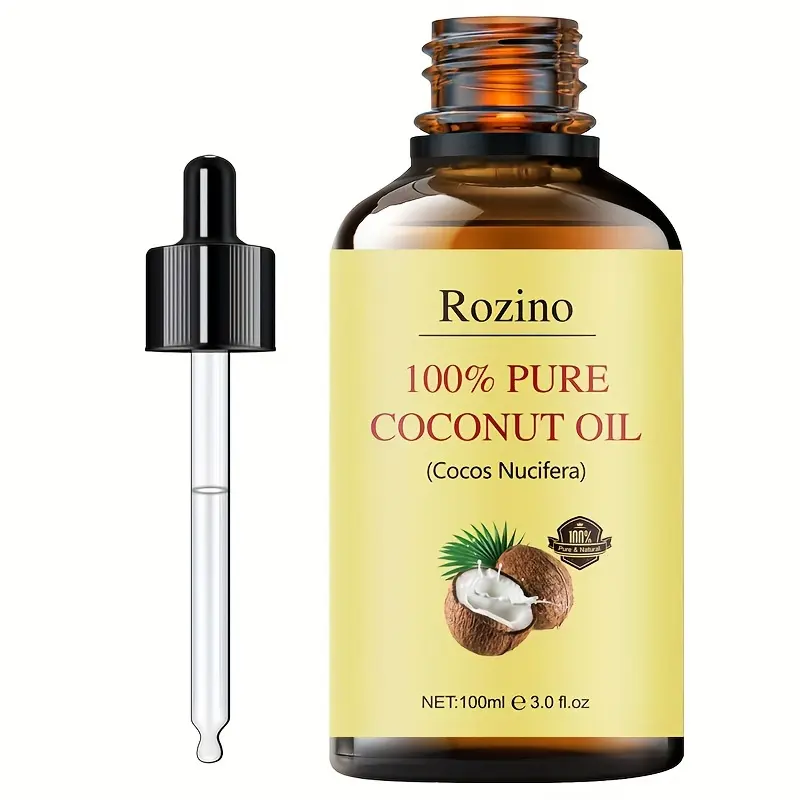 100ml 100% Pure Coconut Oil Essential Oil for Massage, Skin Care, Shower, Diffuser Relaxation and Multi-Purpose Face, Body, Nails, Hair, Eyelash Care Cosmetic Comfort