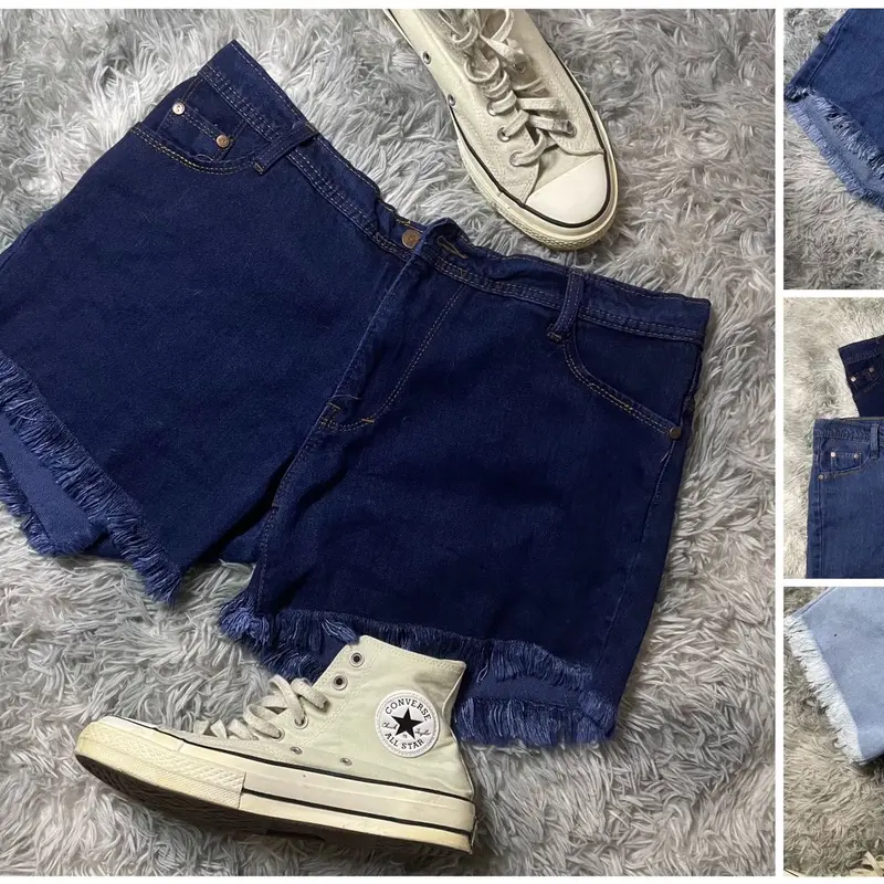 Celana Pendek Wanita Jeans Sobek Rawis Hotpants Rawis Murah-Jeans Pendek Wanita Sobek Rawis Ripped  Hotpants Murah Jumbo Gede Terbaru !!! Tebal Nyaman Stretch 0