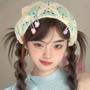 Hiasan Kepala, Gaya Jepun dan Korea, Pengikat Segi Tiga, Tudung Dopamin, Hiasan Kepala Gadis Manis, Ikat Rambut, Topi Terkenal di Internet, Sesuai untuk Musim Bunga dan Musim Luruh Headbands