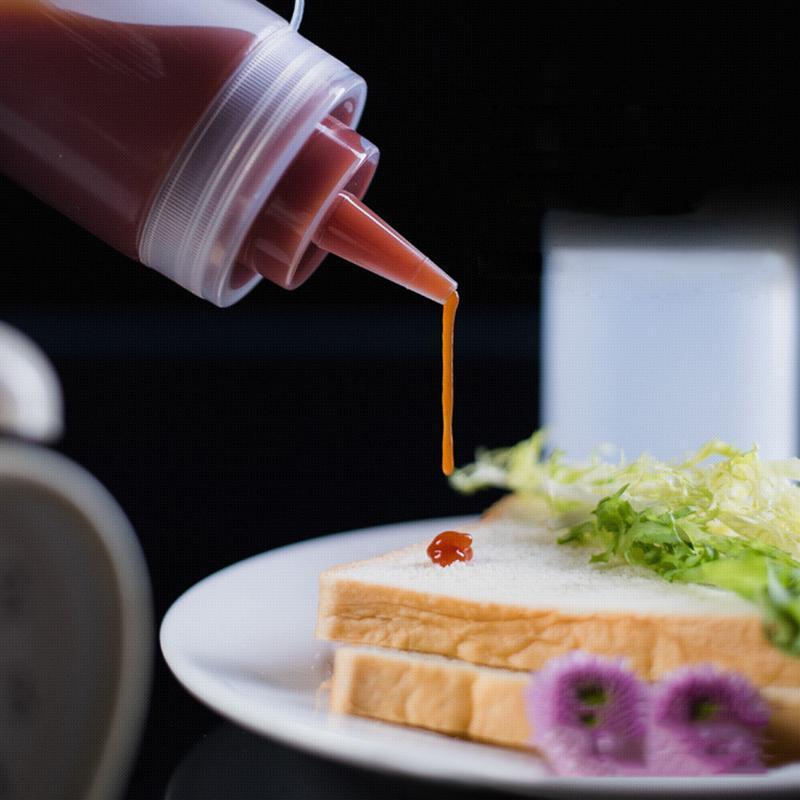 Squeeze Condiment Bottles With Cap  8 Oz Plastic Squeeze Bottles Perfect For Ketchup Mustard Dressings Olive Oil BBQ Sauce 2
