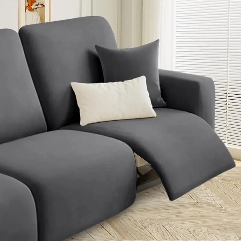 Solid Color Sofa Cover, 1 Set 1/2/3/4 Seater Sofa Slipcover with Side Pocket, Soft & Durable Sofa Cover for Home Decor【Only Sofa Cover】 5