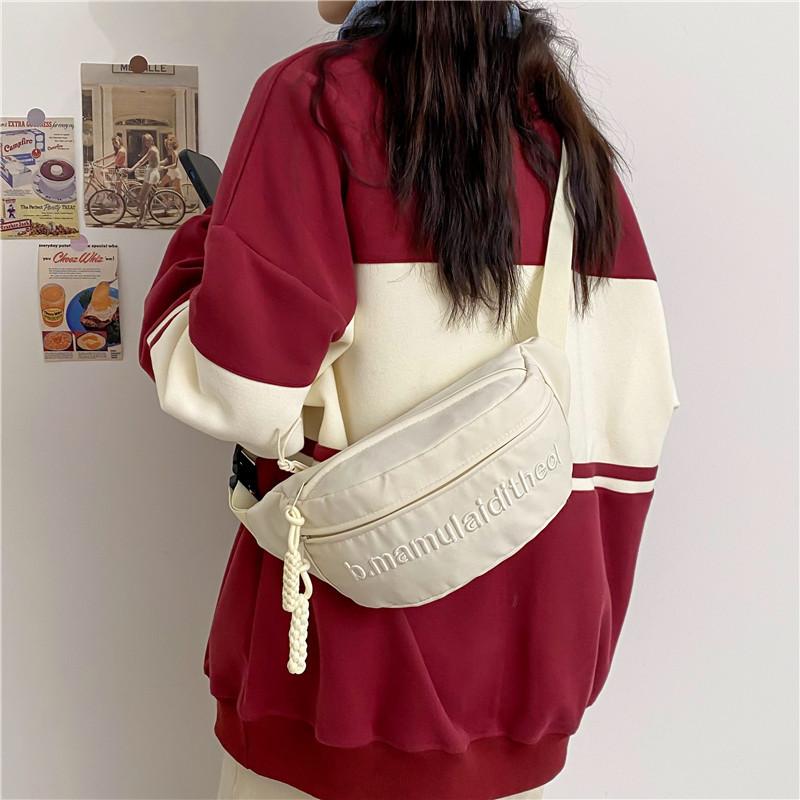Túi Đeo Ngực Đeo Chéo, Cầm Tay, Dành Cho Nữ, Túi Đeo Vai Thời Trang Mới, Túi Bánh Bao, Phong Cách Thể Thao, Hợp Xu hướng Và Dễ Phối Đồ, Thích Hợp Cho Người Nổi Tiếng Trên Internet, Túi Đeo Hông 3