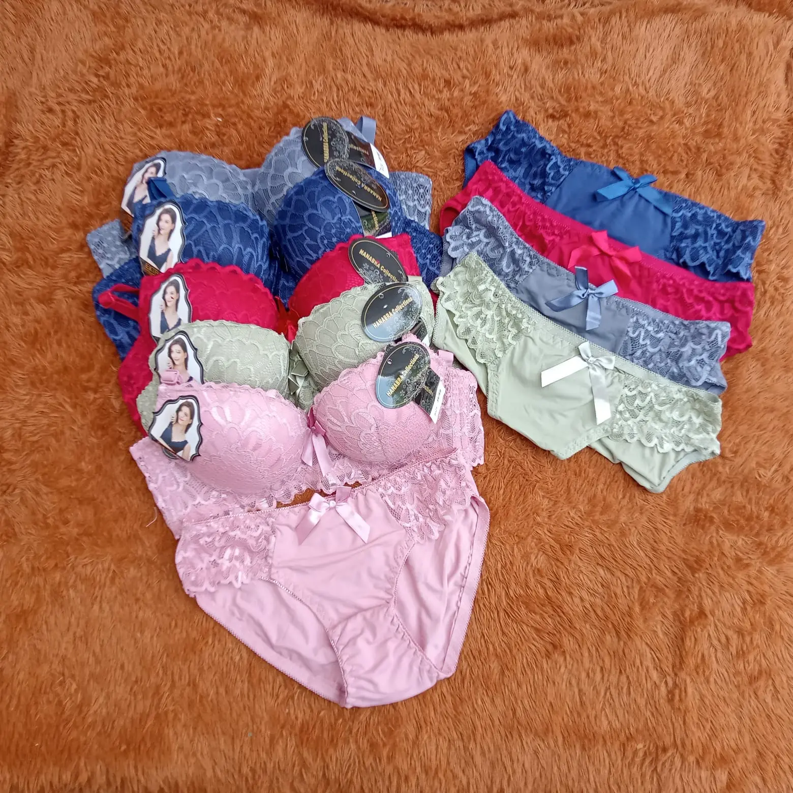 Chaira shop01 Bra set bh + celana dalam bra set bahan brukat premium pakai kawat