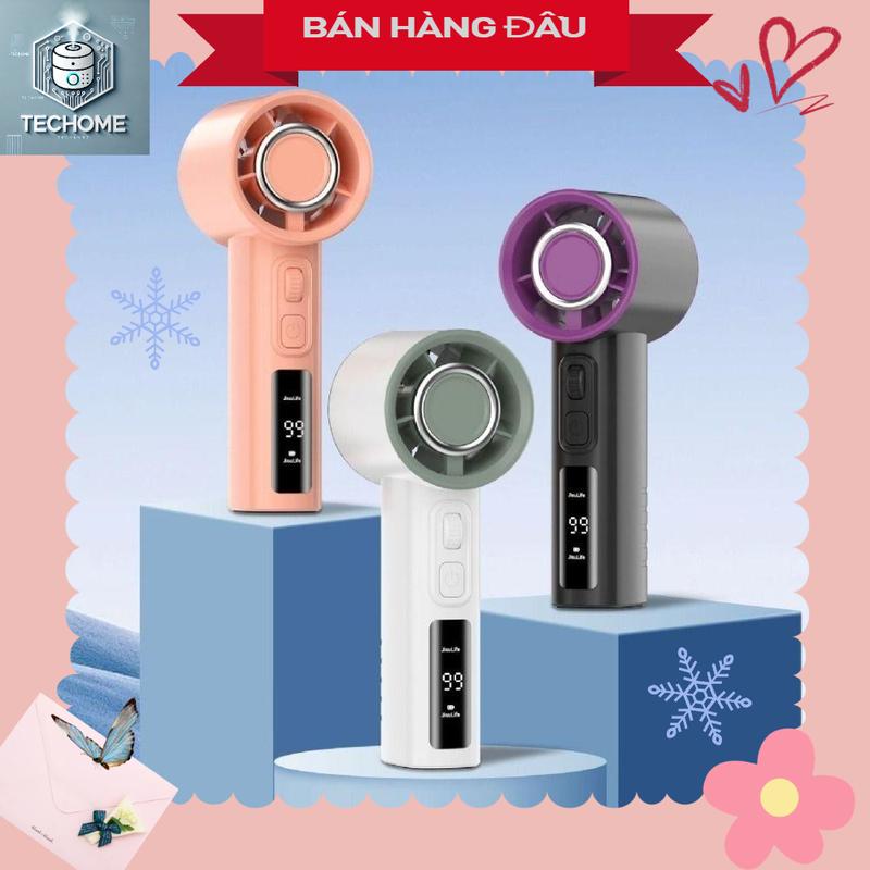 Quạt điện tốc độ cao Quạt cầm tay di động có thể điều chỉnh 100 độ Tua bin tốc độ cao mạnh mẽ 3600mAh với màn hình kỹ thuật số Máy làm mát không khí mini mùa hè