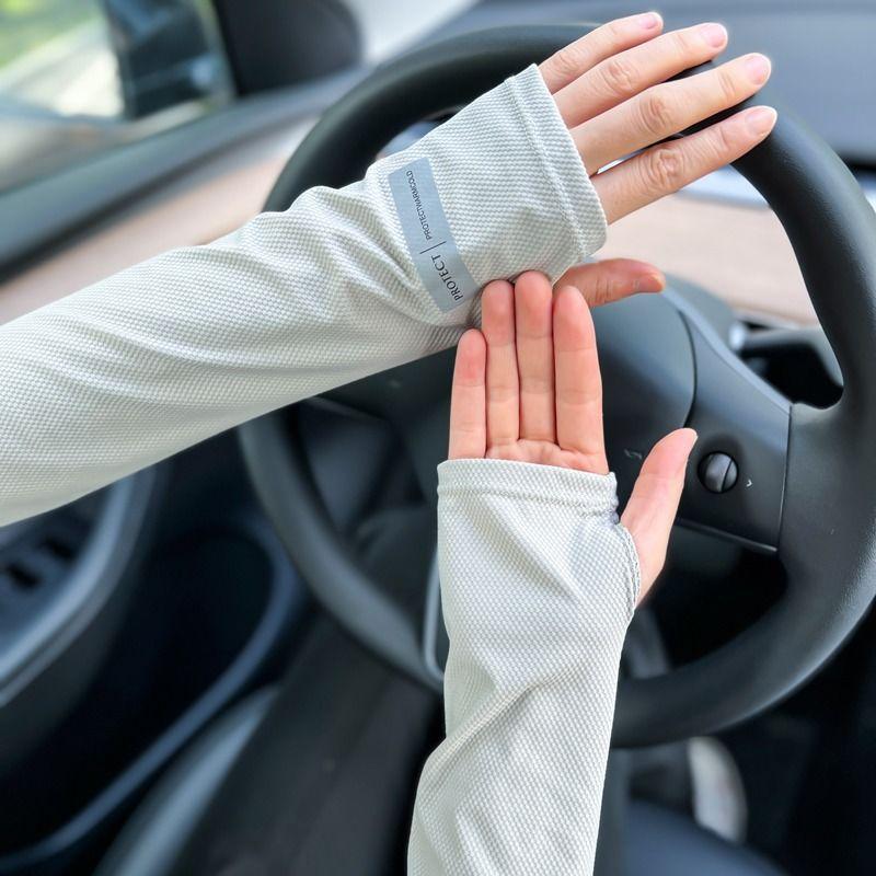 Tay Áo Băng, Chống Nắng Mùa Hè, Làm Bằng Lụa Lạnh, Chống Tia Cực Tím, Dành Cho Nam Và Nữ, Dáng Rộng Thích Hợp Cho Mùa Hè, Không Bóp, Mỏng, Lý Tưởng Để Đạp Xe Và Lái Xe Ngoài Trời Sport Chạy Xe Đạp Phụ Kiện 8