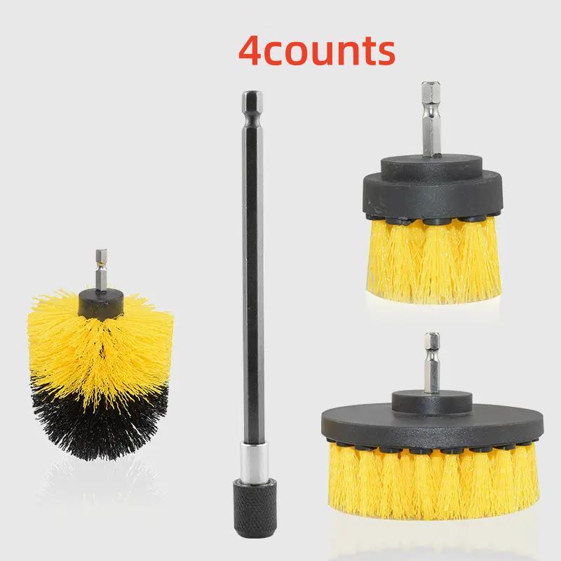 Universal Drill Brush Attachment Set, Electric Scrubber Cleaning Brush Tool Set For Grout Floors, Tub Shower Tile, Bathroom, Kitchen Surfaces and Automotive (Without Drill) 3