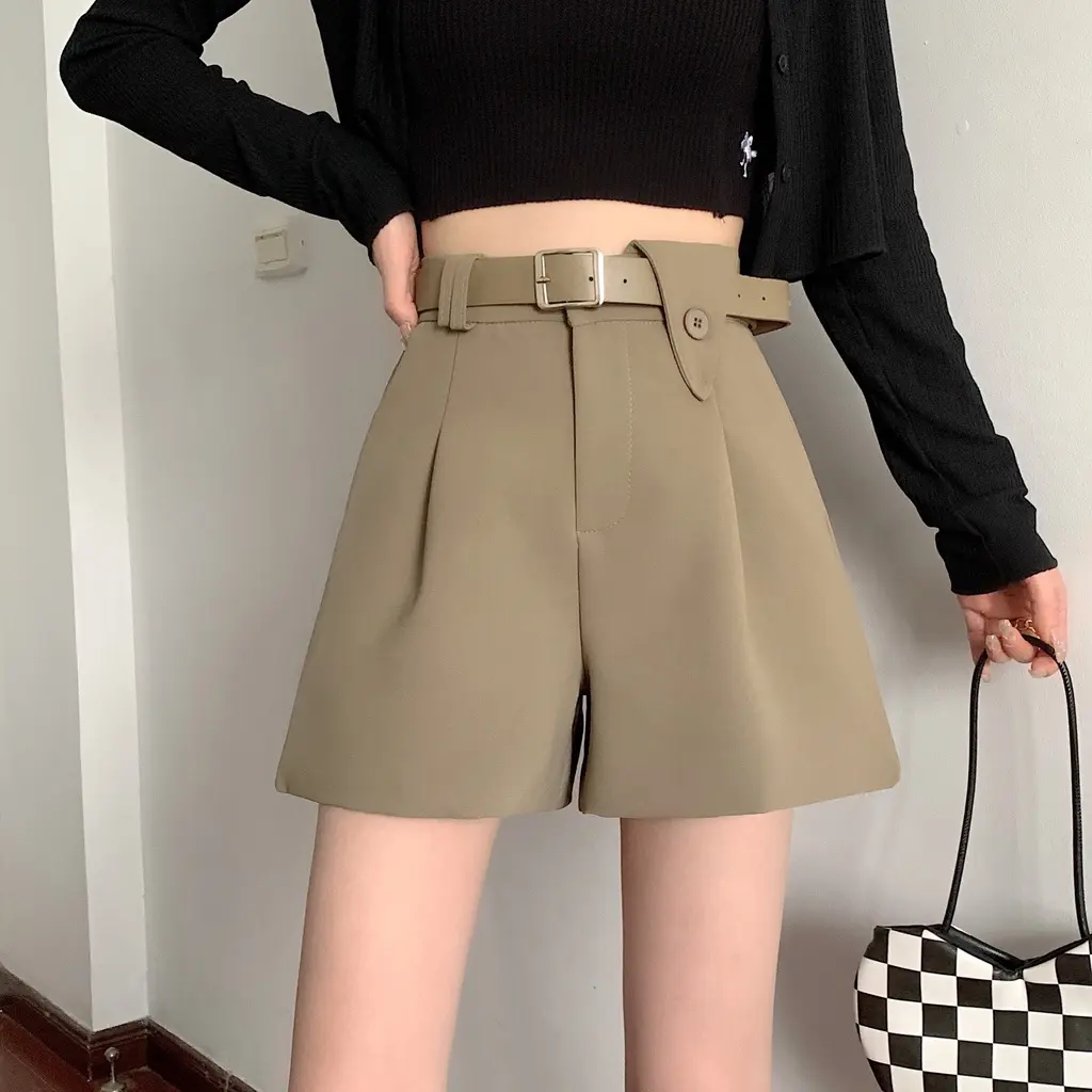 Quần Short Nữ Hoạ Tiết Tam Giác Chất Tuyết Mưa Quần Short Nữ Cạp Cao Quần Short Nữ Women (KHÔNG KÈM ĐAI) M46