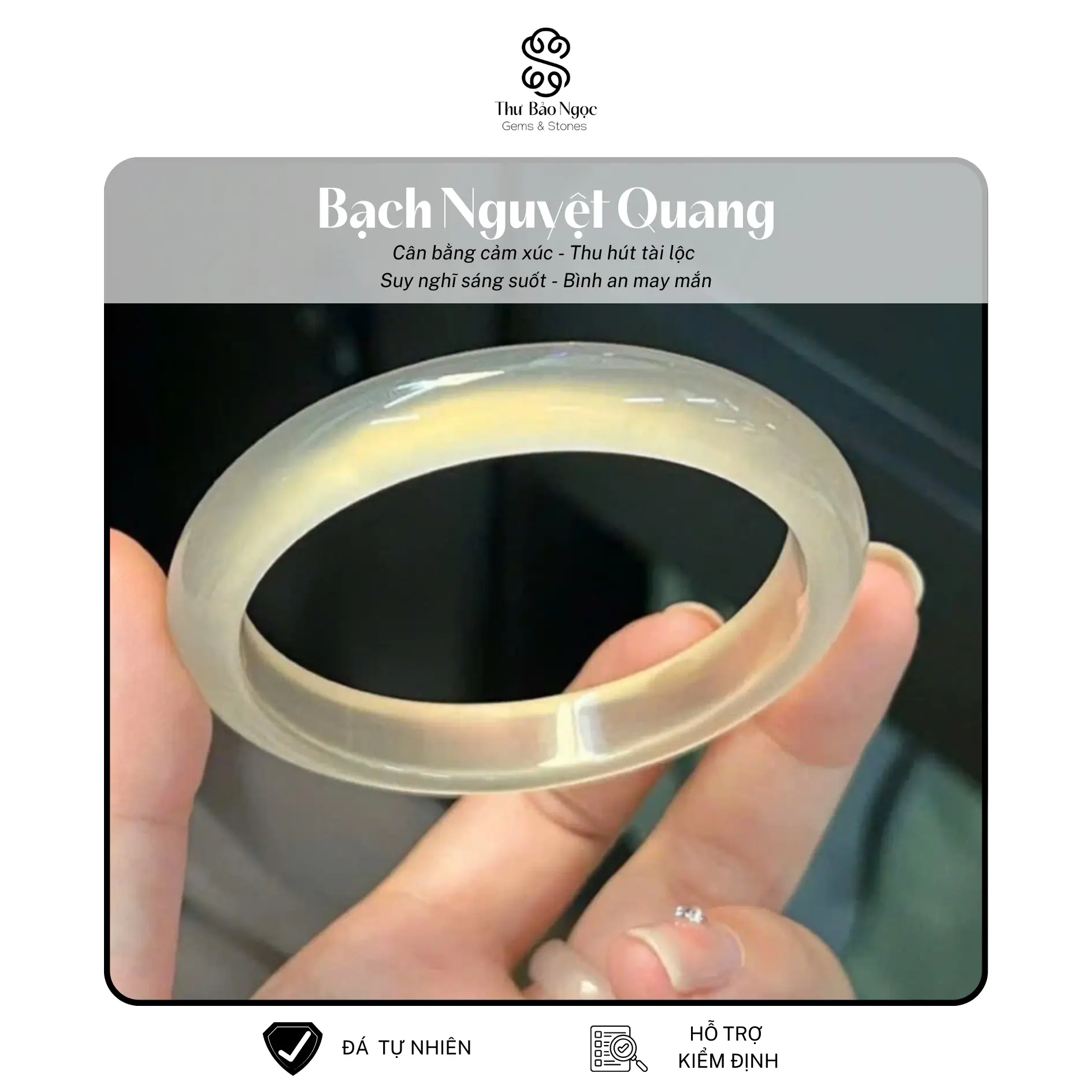 [Bạch Nguyệt Quang] Vòng Tay Mã Não Tự Nhiên BNQ Champagne Cao Cấp - THƯ BẢO NGỌC