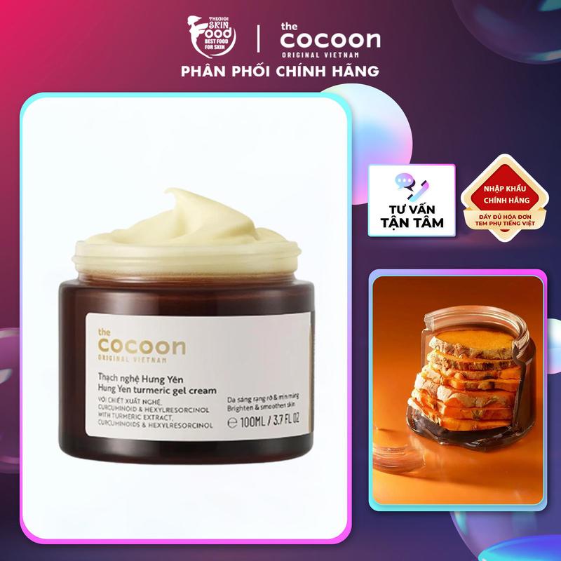 Kem Dưỡng Ẩm Hỗ Trợ Sáng Da Dạng Thạch Từ Nghệ Hưng Yên Cocoon Hung Yen Turmeric Gel Cream 30ml Skincare