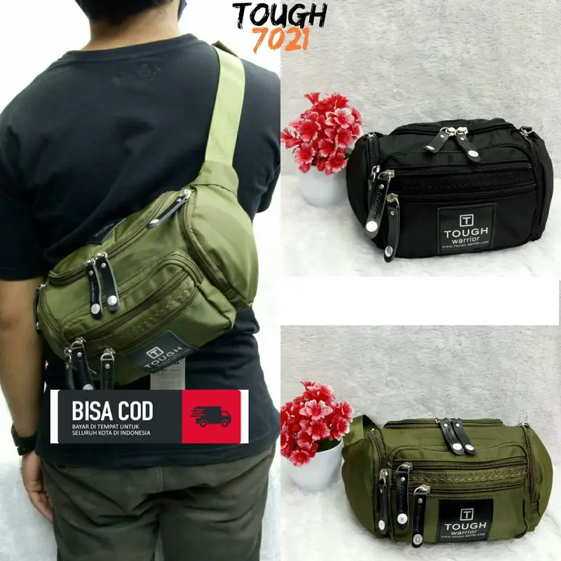 TAS SELEMPANG PRIA TOUGH WARRIOR 7021 SELEMPANG IMPORT Hitam 0
