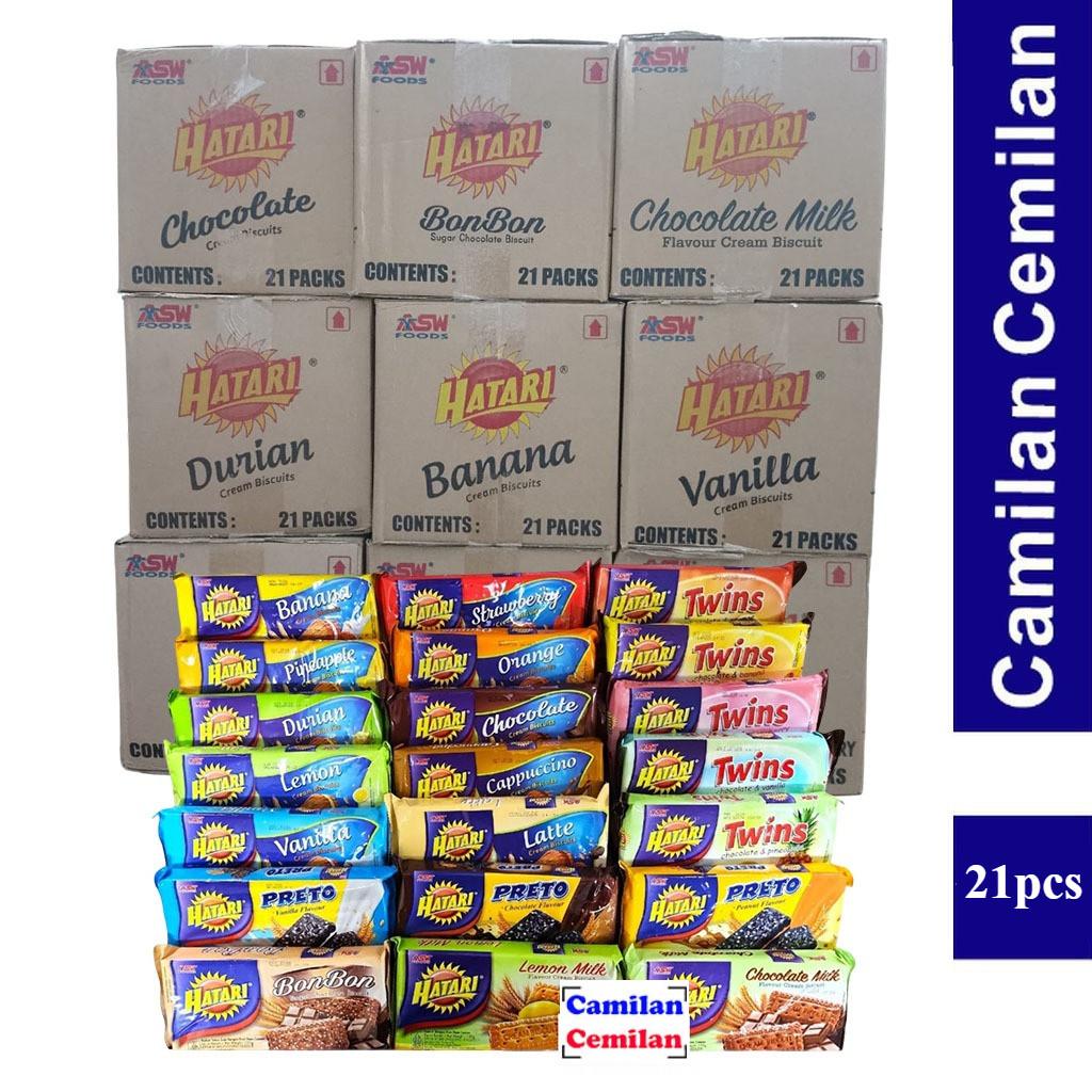 HatarI Biskuit Cream Bonbon Preto Twins Coklat Karton isi 21 pcs x 190 gr