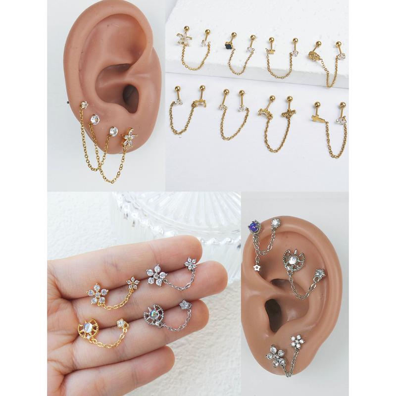 1685 / 1686 -  (HARGA 1 BIJI) ANTING KARAKTER TINDIKAN HELIX TRAGUS 0