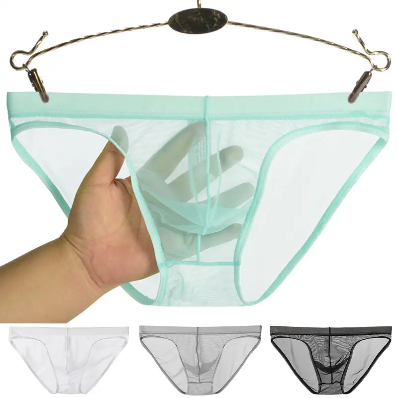 Thấp Tăng U Lồi Men Briefs, Trong Suốt Sợi Lưới Quần Lót Mặc Hàng Ngày 0