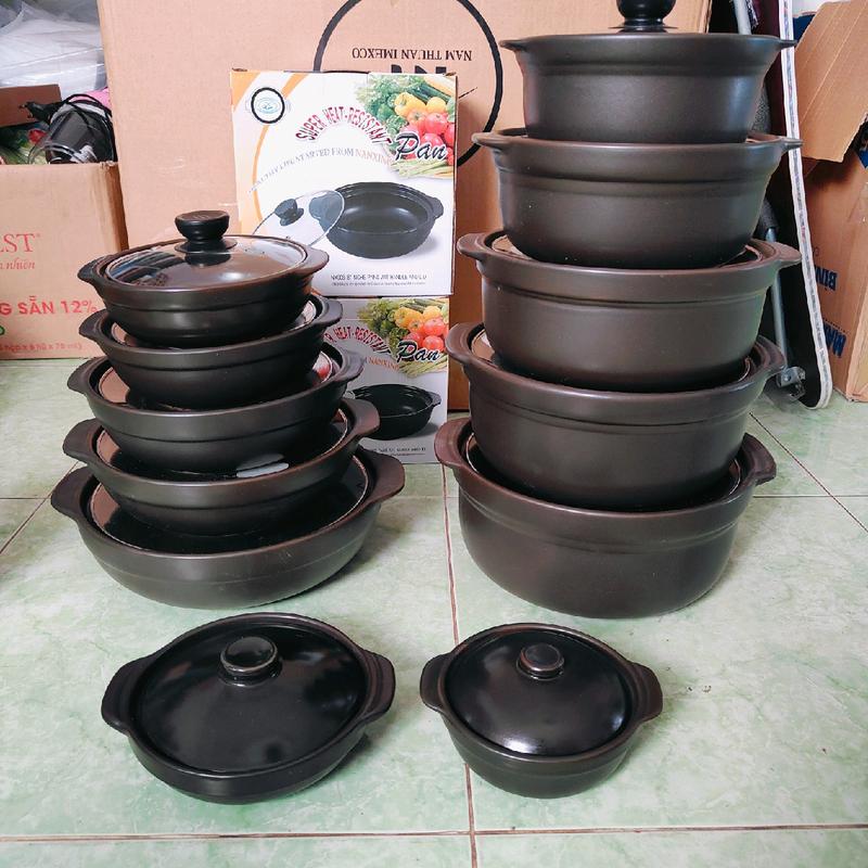 Nồi Đất Sứ Tráng Men Chống Dính,Nhiều Size Kích Cỡ Lựa Chọn,Lòng Cạn,Sâu Lòng Đều Có,Nồi Đất Kho Quẹt,Kho Thịt,Kho Cá,Nồi Nấu Mì Cay nồisứ khocá nồi  đất
