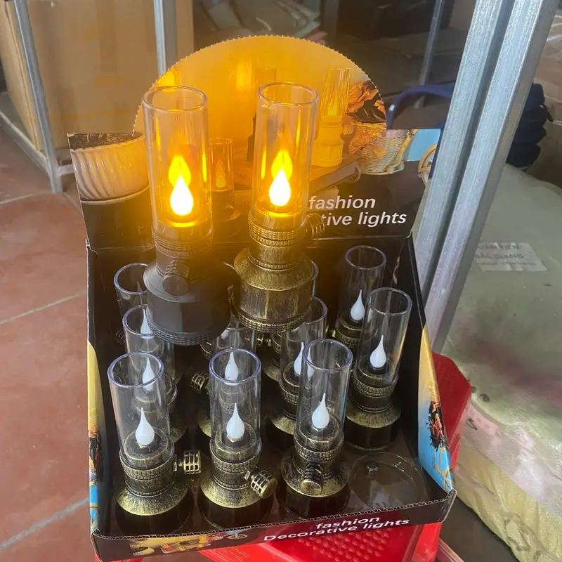 Đèn Cầy Cổ Điển - Dùng Pin Thiết Kế Cổ Điển Trang Trí Dùng Làm Đèn Thờ , đèn thờ phong cách cổ điển, chạy bằng pin 5