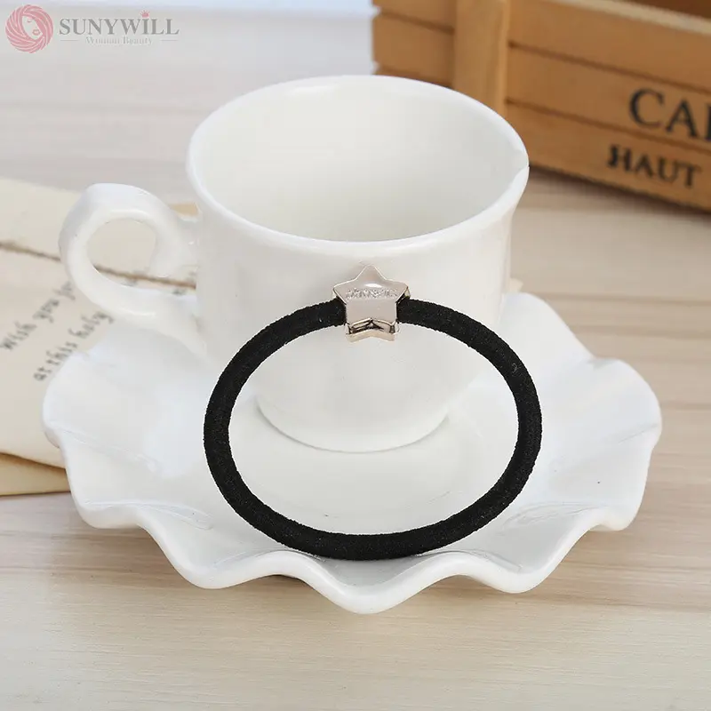 Korean Elastic Hair Bands Thick Rubber Bands Elegant & Fashion Ponytail Holder For Women Girls（Random）