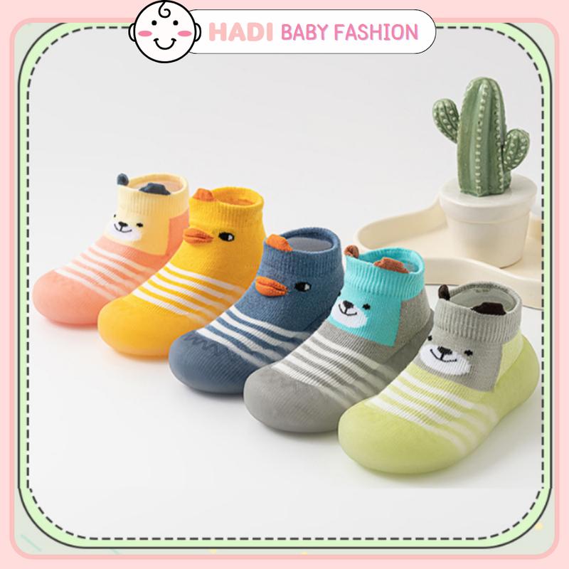 Giày Vớ Tập Đi Chống Trượt Chống Va Chạm Chống Mòn Đế Mềm Cho Bé 1-3 tuổi có ảnh thật 0