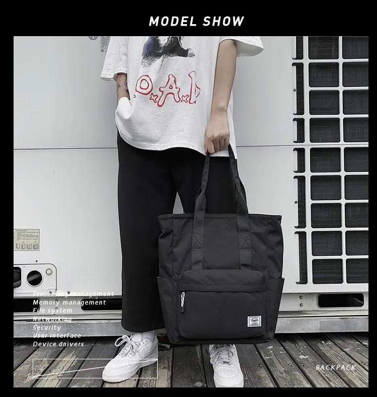 Product Introduction of Japan Fashion Tote & Shoulder Bag Nylon Waterproof Big Capacity Men Shoulder Bag Tote Bag Briefcase for Men Birthday Gift 4