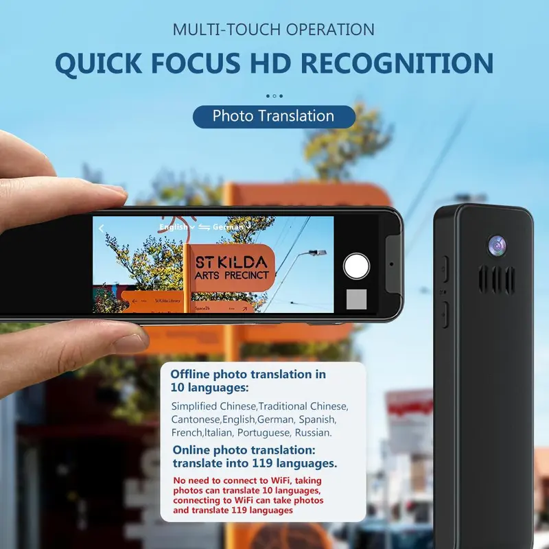Intelligent Translation Pen, 1 Count Portable Multilingual Translation Pen, Offline Scanning Translation Pen, Voice Conversation Translation Pen, Photo Translation Pen 2