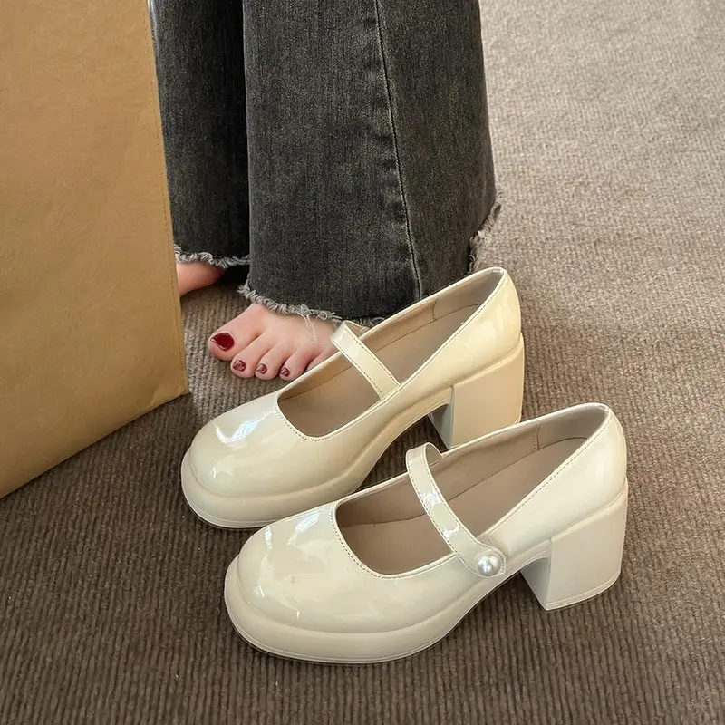 [MUA 1 TẶNG 1] Giày lolita bi ngọc đế cao 7cm sieu xinh G71 - Tặng 1d tất thêu hình ngẫu nhiên 1