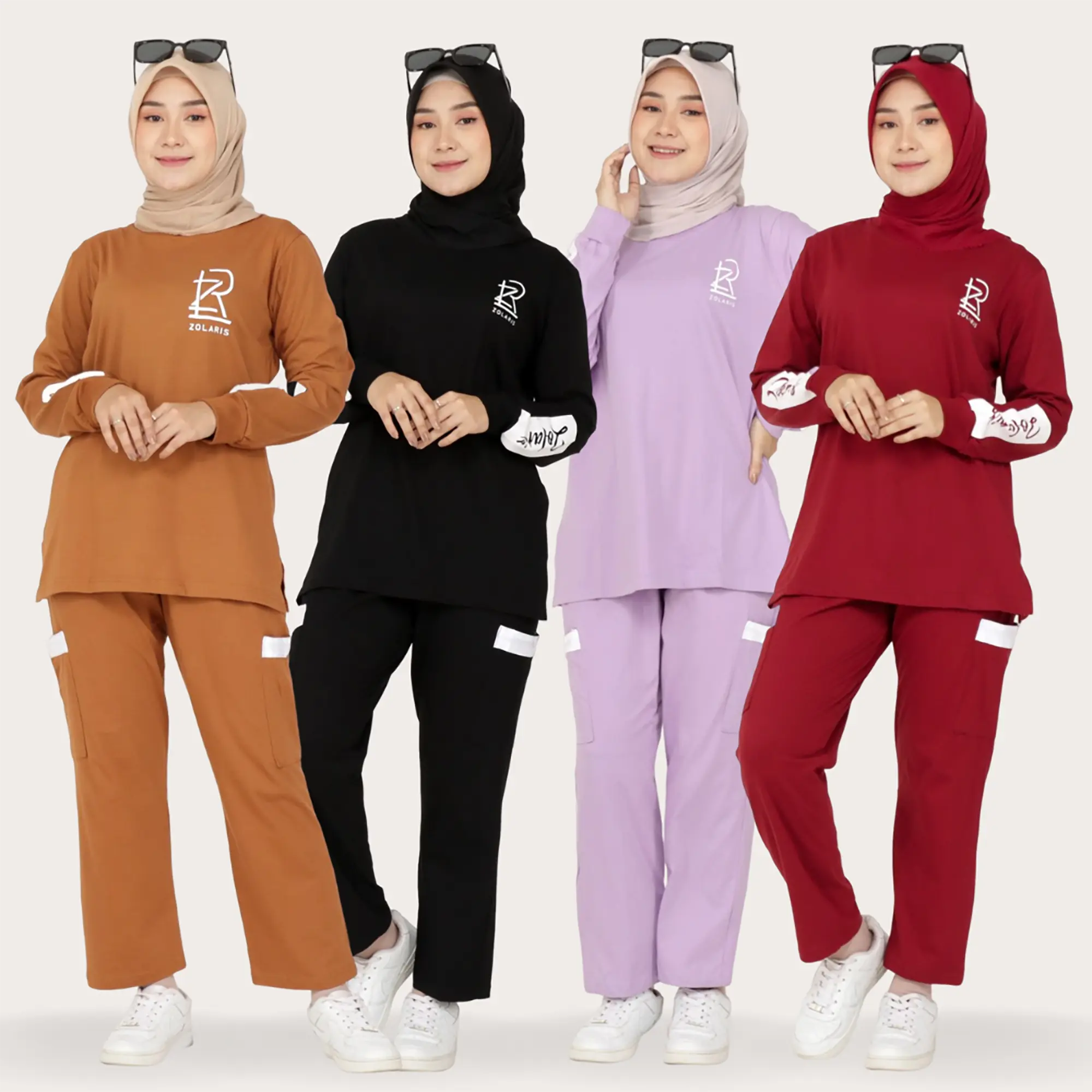 Karisa Set - Setelan Panjang Sport Olahraga Wanita Dewasa Muslim Setelan Olahraga