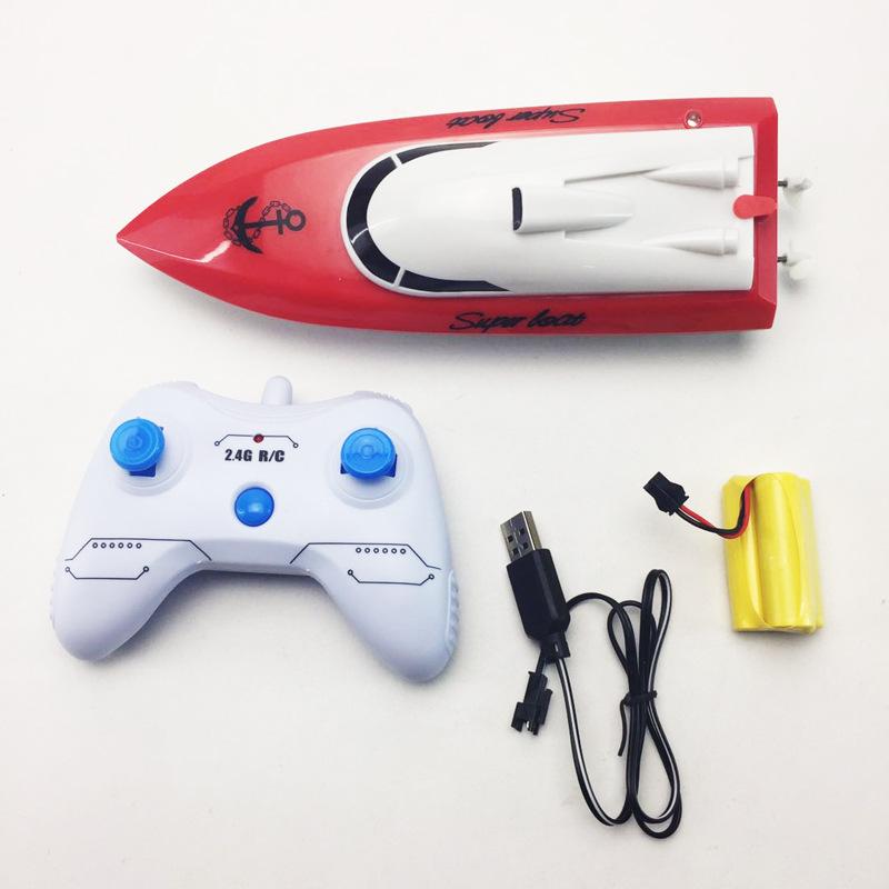 2.4G wireless remote control boat electric boat model charging high speed remote control speedboat with flashing lights children's toys 7