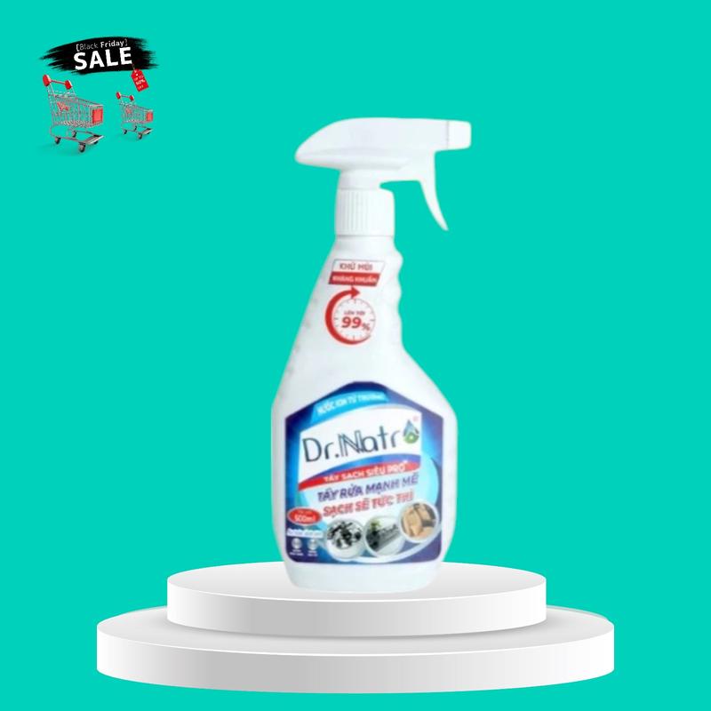 chai Tẩy đa năng Dr Natro 500ml tẩy sạch mọi vết bẩn xoong nồi Dầu Mỡ Mặt bếp ga vết ố vàng lavabo nước bồn cầu giấy bạc chai  xịt  tẩy  rửa  đa  năng