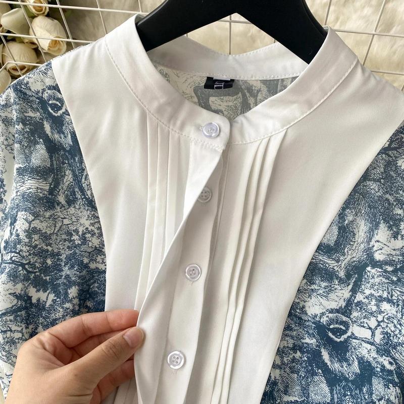 Product Introduction of Đầm Dự Tiệc, Phong Cách Cổ Điển Dành Cho Nữ, In Hình, ngắn Tay, Mỏng Vừa Vặn, Cạp Cao, Thanh Lịch, Áo Choàng Dài Xếp Ly Cạp Cao Thích Hợp Cho Mùa Hè, Áo Choàng Dài 29