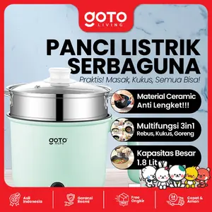 EXCLUSIVE Goto Living x Bella Shofie Hopo Electric Frypan Panci Listrik Portable Fry Pan #CR