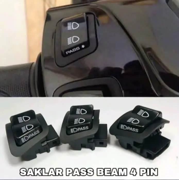 ORIGINAL SAKLAR PASS BEAM 4 PIN VARIO LED OLD BEAT FI TOMBOL PASS BEAM MOTOR HONDA SAKLAR 5