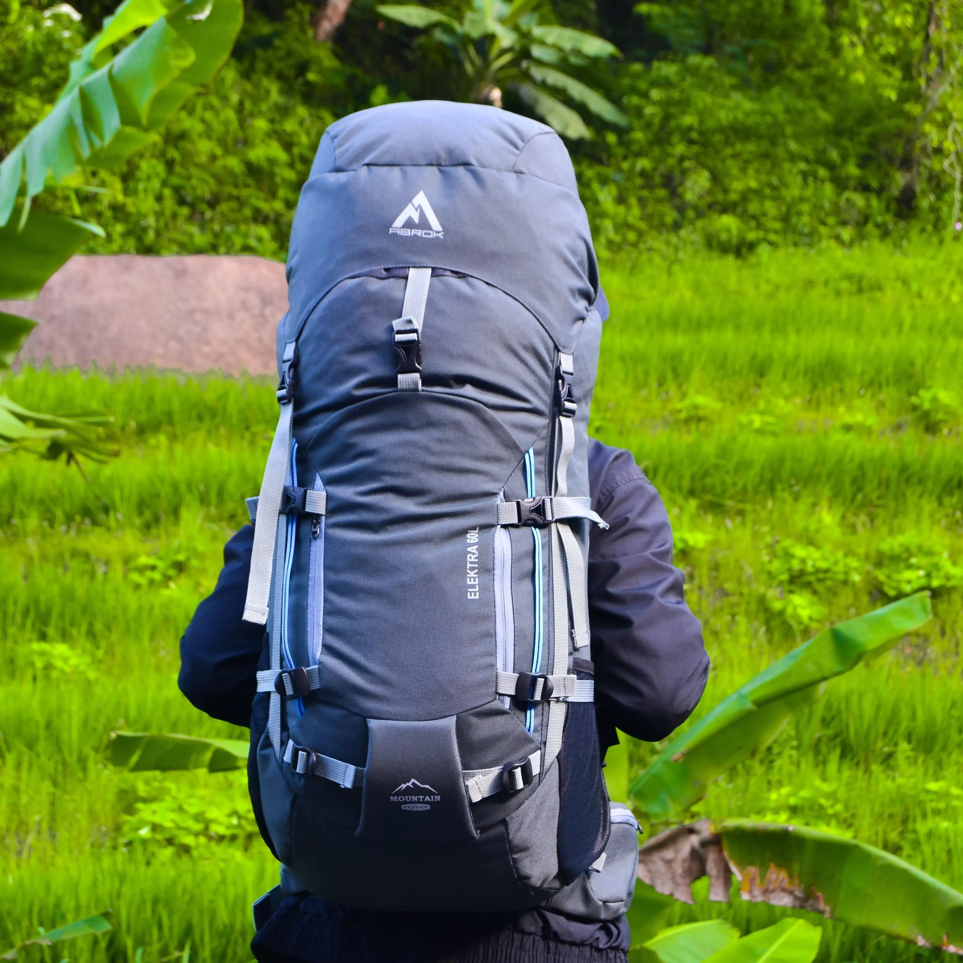 TAS GUNUNG 60L/TAS CARRIER60L/TAS MENDAKI/TAS GUNUNG PRIA/ Uniseks Cepat Kering Ransel