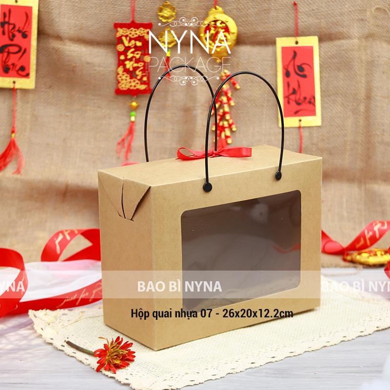 COMBO 10 Hộp quai nhựa Kraft đa dạng size từ 01 đến 09 - dùng đựng các bộ quà tặng, đựng yến chưng, hạt dinh dưỡng 2