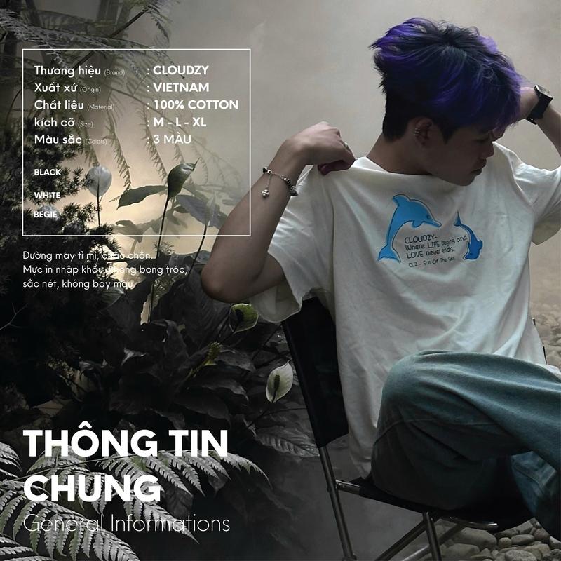 Product Introduction of Áo thun boxy nam local brand Cloudzy unisex phông tay lỡ nữ cotton phối màu form rộng boxy cổ tròn đen oversize THANKFUL240GMS Sản phẩm 5