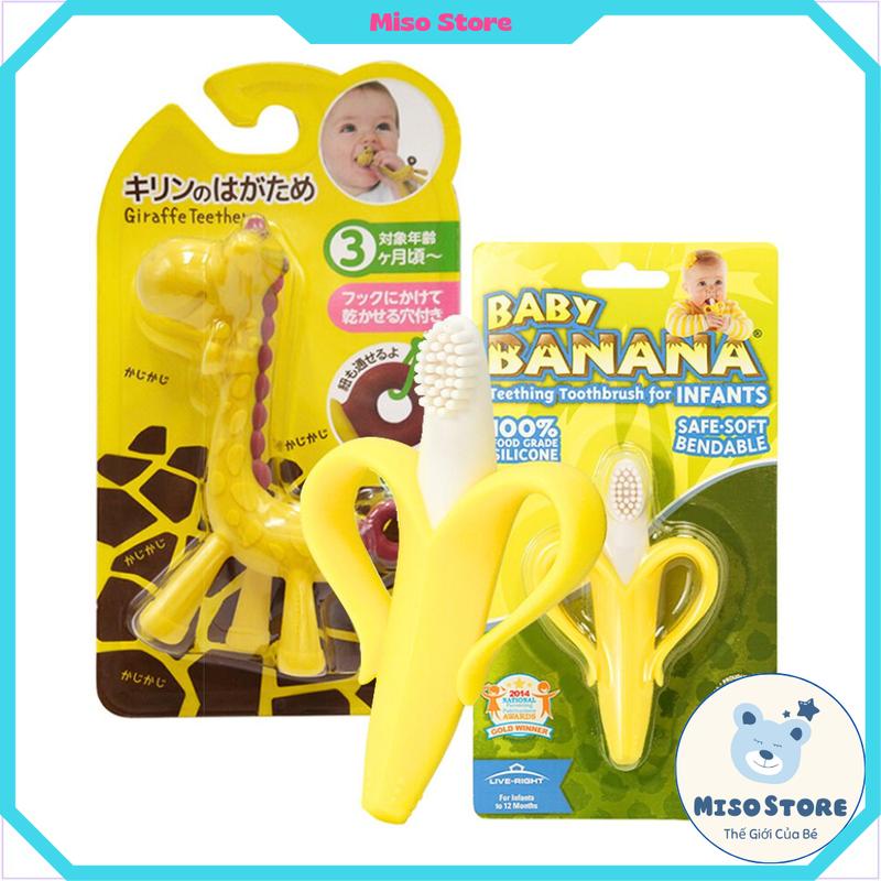  Gặm Nướu Hình Hươu Và Chuối Cho Bé Chất Liệu An Toàn Không Chứa BPA | Miso Store 