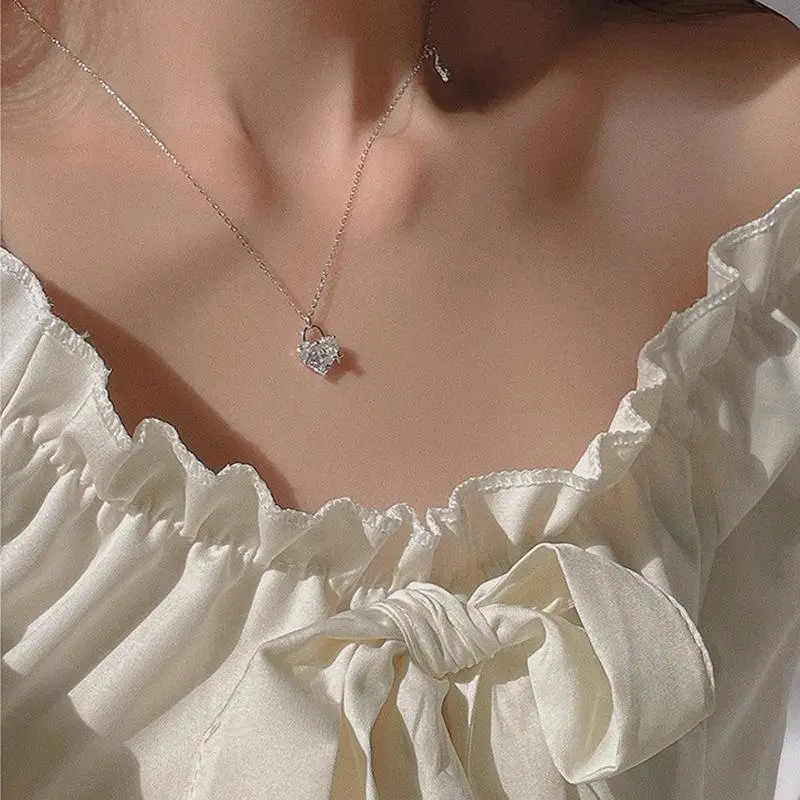 Vòng Cổ Trái Tim, Thời Trang, Ngọt Ngào, Dây Chuyền Xương Đòn 1