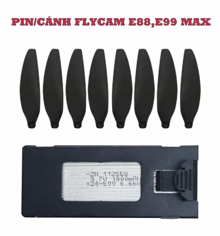 pin/phụ KIỆN FLYCAM e88max /e99 max/f198 _giúp tăng thời lượng bay Drone