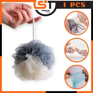 1PCS Spons Mandi Busa Shower Puff Jaring Warna Pastel Perlengkapan Rumah Spon Pembersih Badan Sponge Brush A090