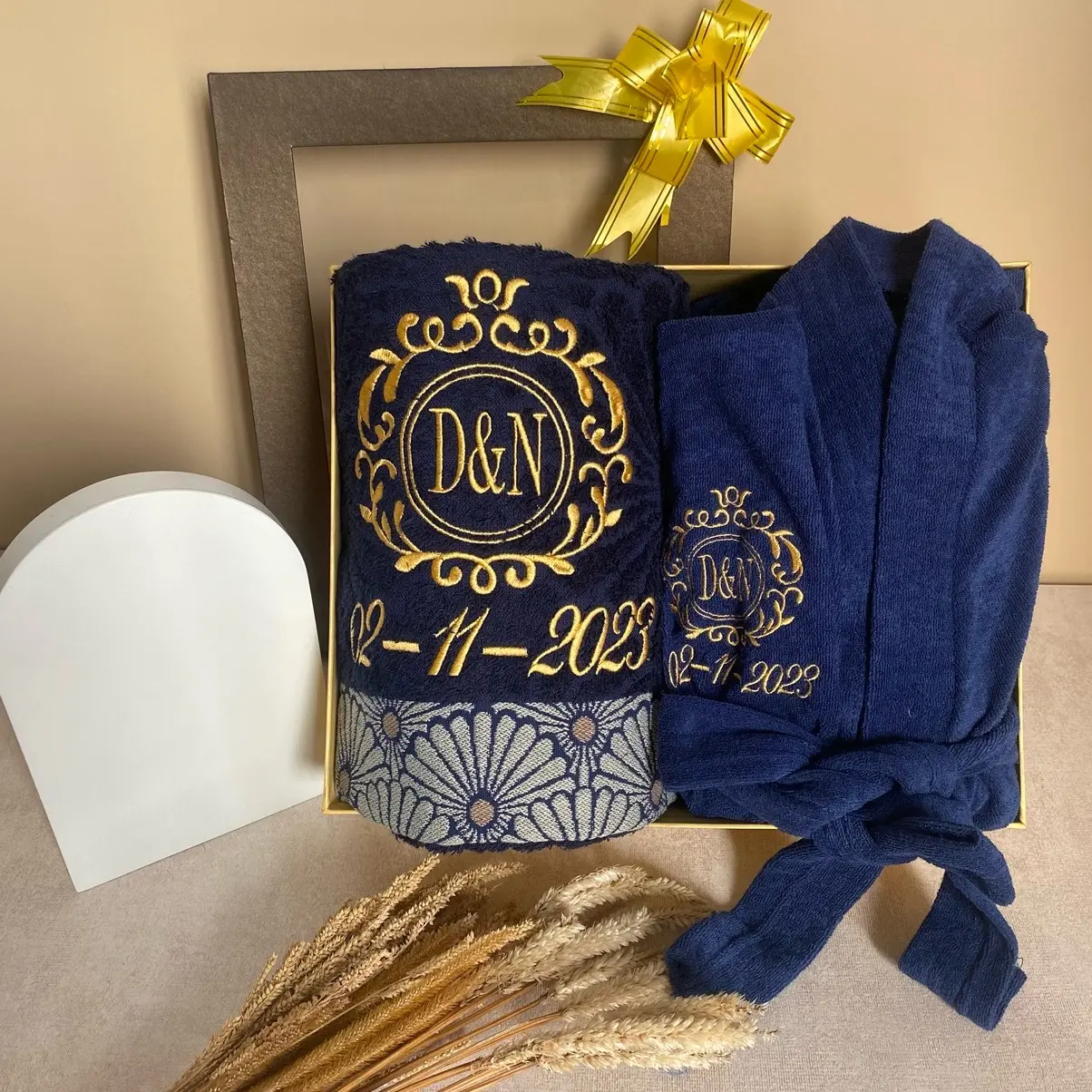 Handuk Dan Baju Kimono Couple Wedding Design Hadiah Kado Kado