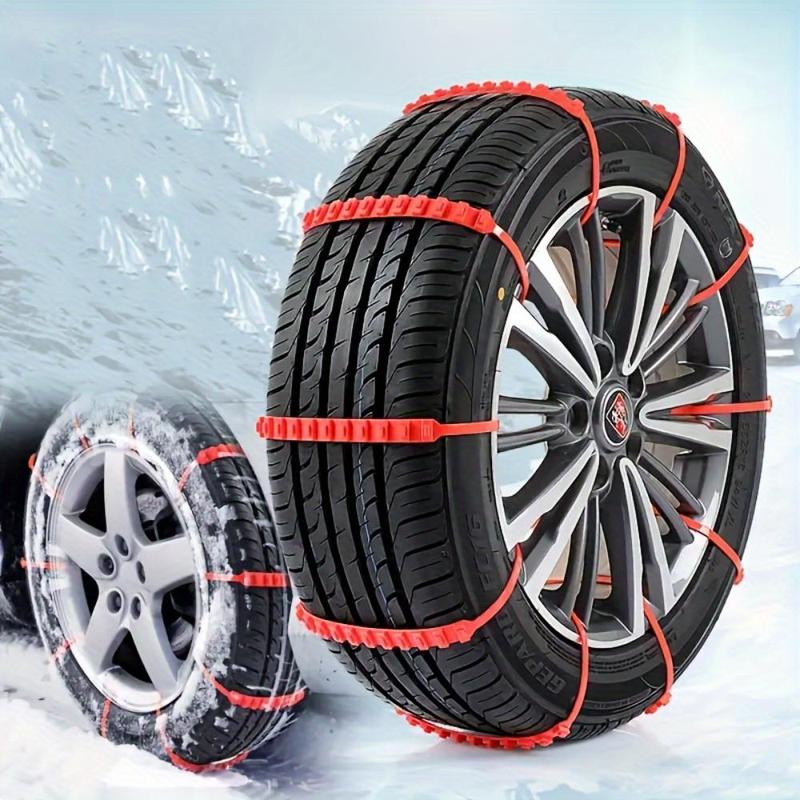 Universal Off-road Car Snow Tire Anti-skid Chain, Durable Rolled Belt for Winter Ice and Snow Track Traction, Easy To Install and Remove 6