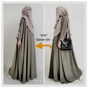 Maryamzali SAFA ABAYA OVER-SIZE (abaya saja) abaya polos tangan panjang simpel elegan syar'i Muslim Gamis Syari Wanita Dress Hitam