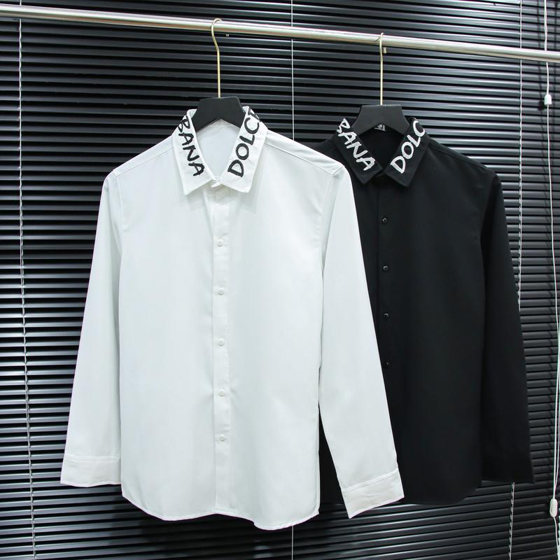 Áo sơ mi nam tay dài phối chữ viền cổ DG - TM 202 by IAMTHYU Menswear Dài Tay Shirt sominam  dep aotrang  nam