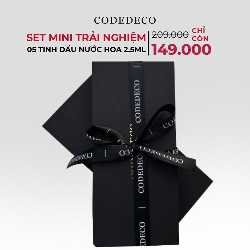 Set mini 05 chai tinh dầu nước hoa CODEDECO 2.5ml - 05 x 2.5ml ( Xem mô tả ) Cosmetic Perfume Women