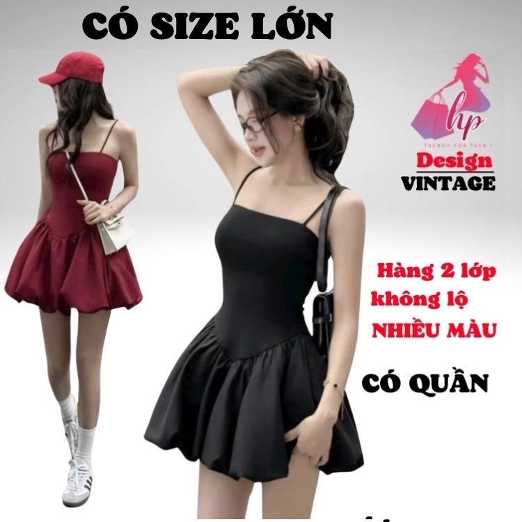 Đầm 2 dây body dáng bí ngắn, váy kiểu hai dây nữ màu đen đỏ mặc hè tôn dáng đi tiệc đi chơi G957 TẶNG QUẦN Women Dress