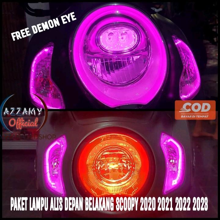 COD PAKET ALIS DEPAN BELAKANG SCOOPY 2020 2021 2022 2023 TANPA BINTIK LED DAN TERANG Motorcycle Lampu 1