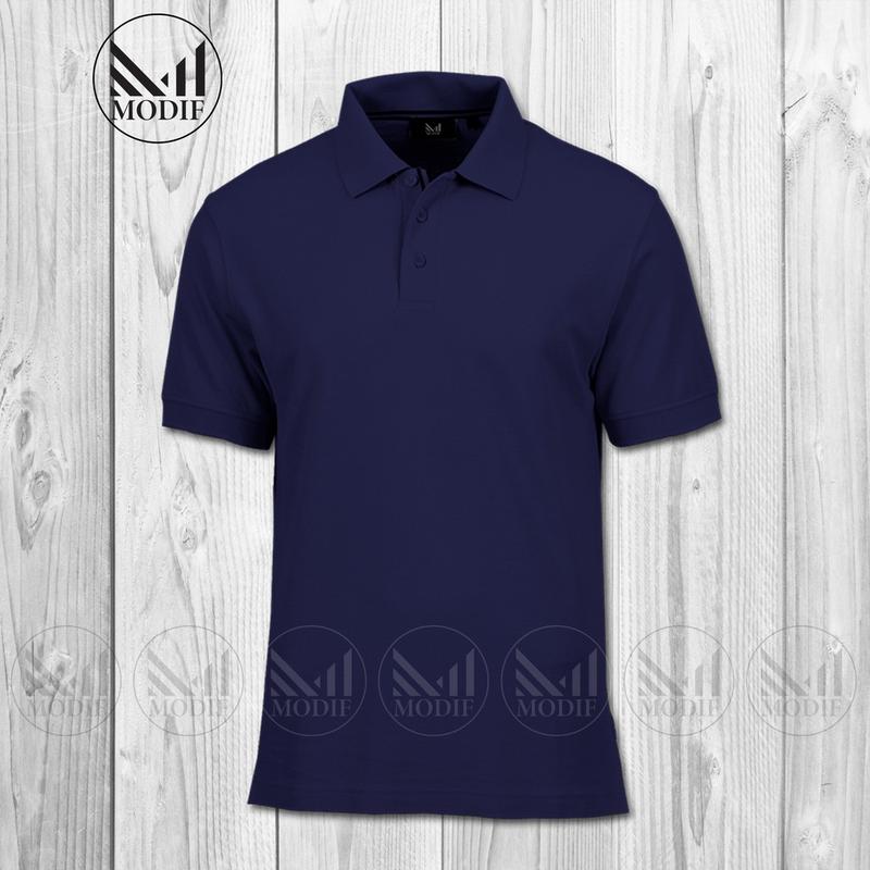 Plain Polo t shirt Navy Blue"100% Premium fabric unisex polo shirt baju kolar dark blue lelaki perempuan (Ready Stock)