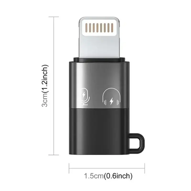 Đầu chuyển đổi Type C sang lightning và micro usb dùng cho mic không dây Usb OTG Phone Phụ Kiện micrô không dây có 5